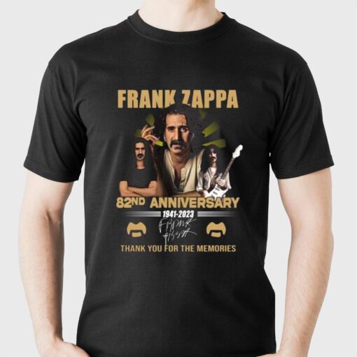 Frank Zappa 82nd Anniversary 1941 – 2023 Thank You For The Memories T-shirt