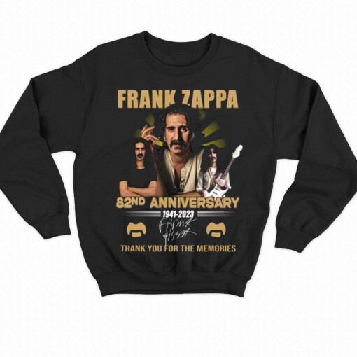 Frank Zappa 82nd Anniversary 1941 – 2023 Thank You For The Memories T-shirt