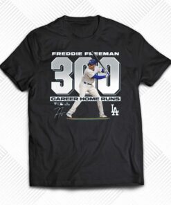 Freddie Freeman Los Angeles Dodgers 300 Career Home Runs T-shirt Freddie Freeman Los Angeles Dodgers 300 Career Home Runs T-shirt