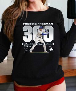 Freddie Freeman Los Angeles Dodgers 300 Career Home Runs T-shirt Freddie Freeman Los Angeles Dodgers 300 Career Home Runs T-shirt