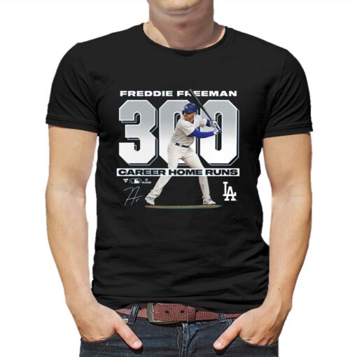 Freddie Freeman Los Angeles Dodgers Fanatics Branded 300 Career Home Runs T-shirt