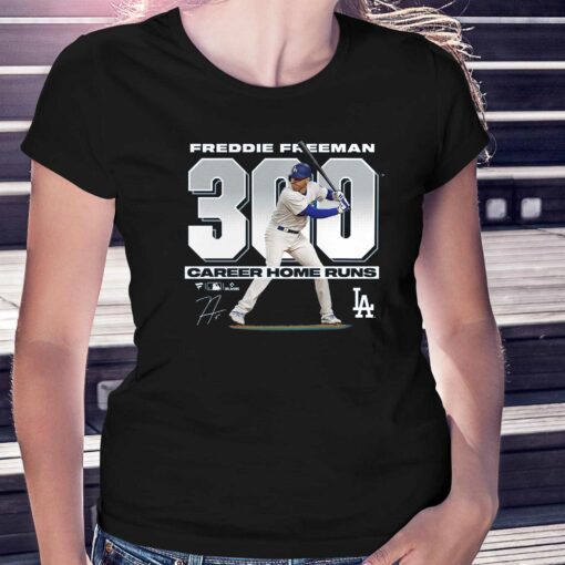 Freddie Freeman Los Angeles Dodgers Fanatics Branded 300 Career Home Runs T-shirt