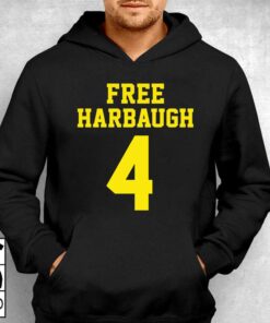Free Harbaugh 4 Michigan Wolverines Shirt 3