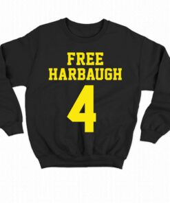 Free Harbaugh 4 Michigan Wolverines Shirt 4
