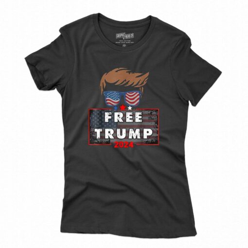 Free donald trump republican support pro trump american flag t-shirt