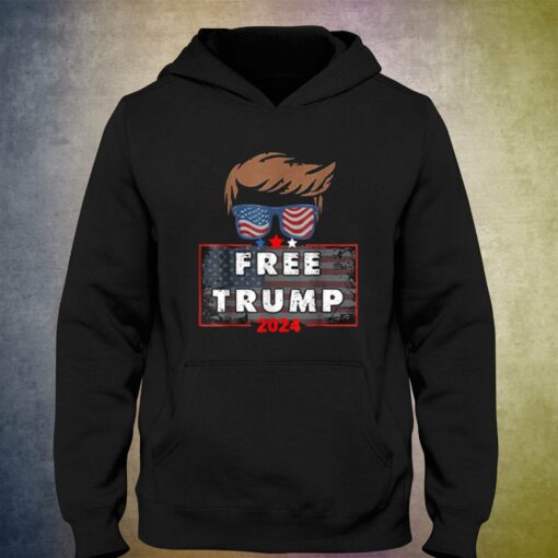 Free donald trump republican support pro trump american flag t-shirt