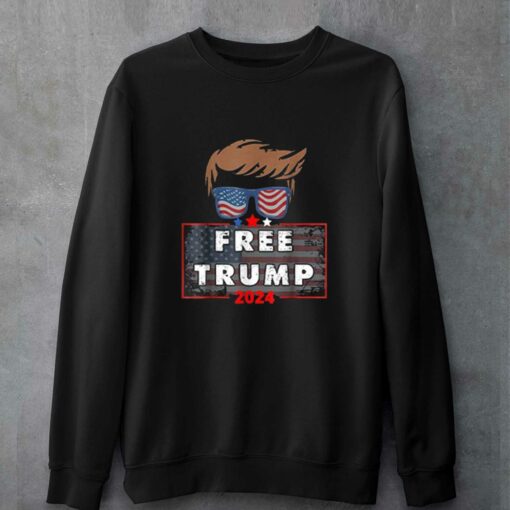 Free donald trump republican support pro trump american flag t-shirt