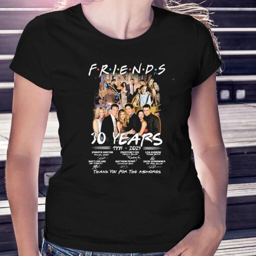 Friends Tv Series 30 Years 1994-2024 Thank You For The Memories Signatures Shirt