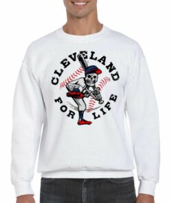 Funny Cleveland For Life Skeleton Shirt 4