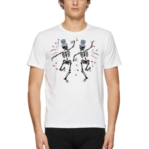 Funny Dancing Patriotic Skeleton Shirt