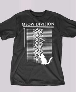 Funny Meow Division Joy Division Parody T-shirt Funny Meow Division Joy Division Parody T-shirt