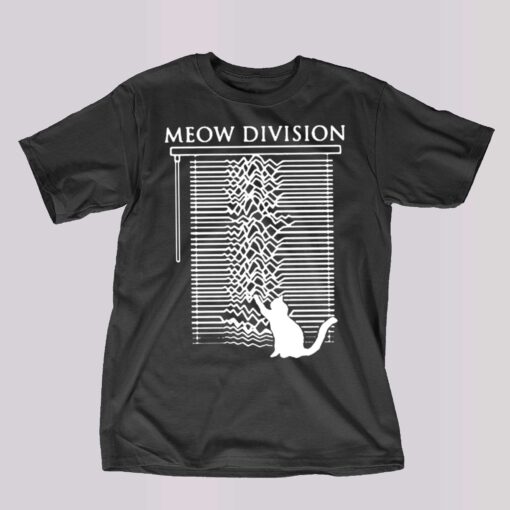 Funny Meow Division Joy Division Parody T-shirt