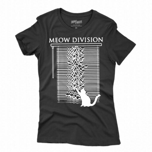 Funny Meow Division Joy Division Parody T-shirt