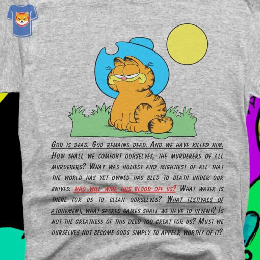 Garfield Cowboy Shirt God Is Dead Shirts That Go Hard Meme