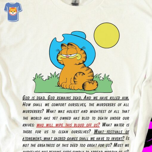 Garfield Cowboy Shirt God Is Dead Shirts That Go Hard Meme