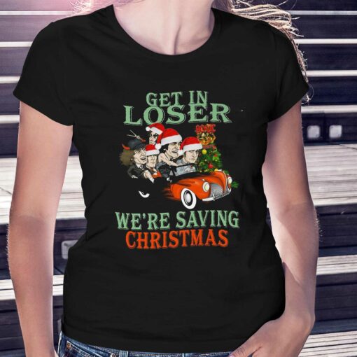 Get In Loser Were Saving Christmas Acdc T-shirt