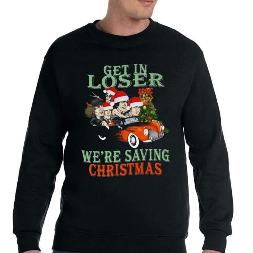 Get In Loser Were Saving Christmas Acdc T-shirt