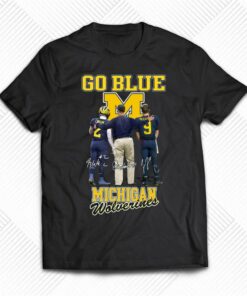 Go Blue Michigan Wolverines Signature T-shirt Go Blue Michigan Wolverines Signature T-shirt