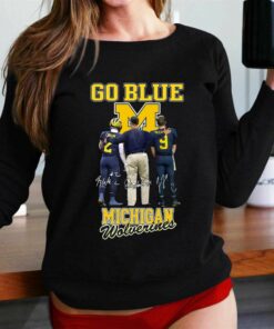 Go Blue Michigan Wolverines Signature T-shirt Go Blue Michigan Wolverines Signature T-shirt
