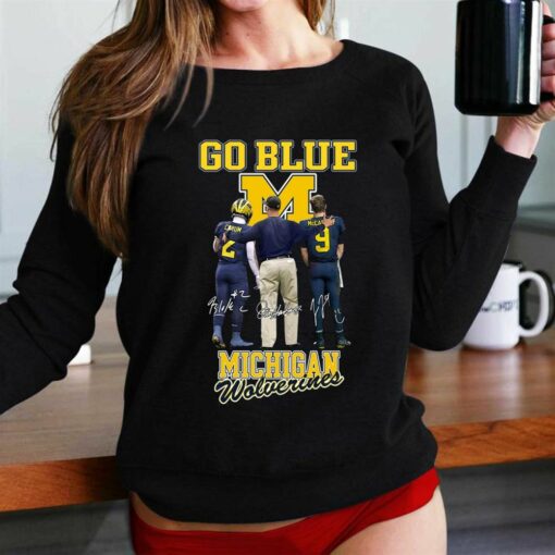 Go Blue Michigan Wolverines Signature T-shirt