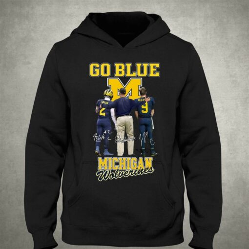 Go Blue Michigan Wolverines Signature T-shirt