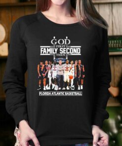 God First Family Second Then Florida Atlantic Owls Mens Basketball Shirt 4