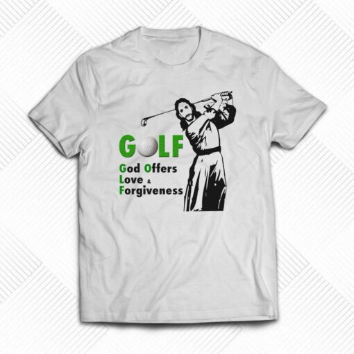 Golf God Offers Love Forgiveness T-shirt