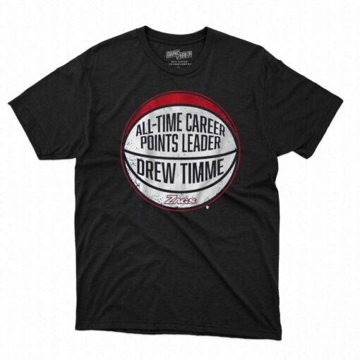 Gonzaga Basketball Drew Timme All-time Career Points Leader T-shirt