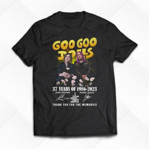 Goo Goo Dolls 37 Years Of 1986 – 2023 Thank You For The Memories Unisex T-shirt