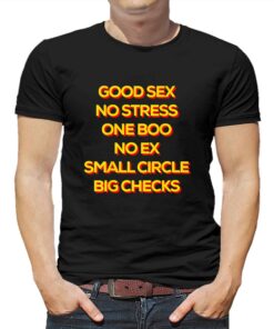Good Sex No Stress One Boo No Ex Small Circle Big Checks Shirt 1