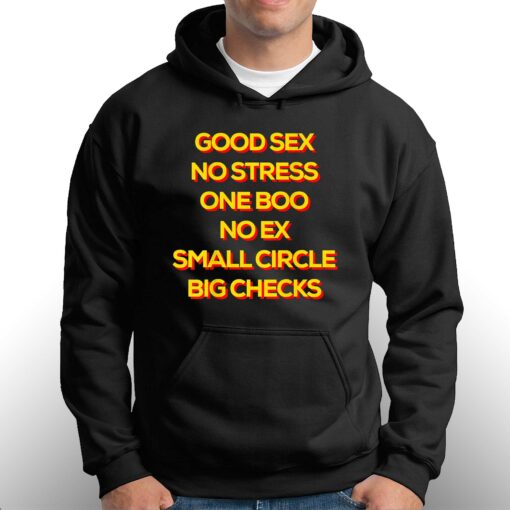 Good Sex No Stress One Boo No Ex Small Circle Big Checks Shirt