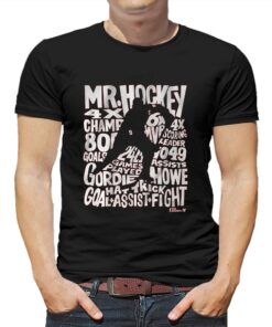 Gordie Howie Word Art T shirt 1