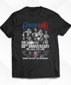 Grateful Dead 58th Anniversary 1965 – 2023 Thank You For The Memories T-shirt Grateful Dead 58th Anniversary 1965 – 2023 Thank You For The Memories T-shirt