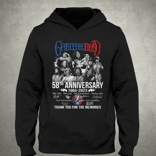 Grateful Dead 58th Anniversary 1965 – 2023 Thank You For The Memories T-shirt