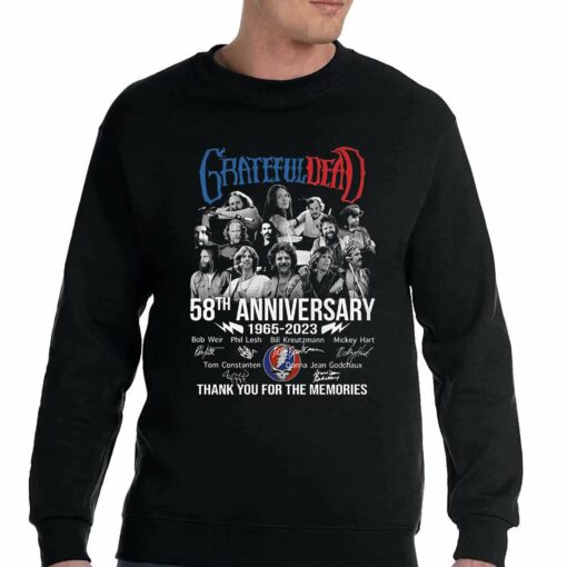 Grateful Dead 58th Anniversary 1965 – 2023 Thank You For The Memories T-shirt