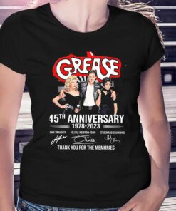 Grease 45th Anniversary 1978-2023 Signature Thank You For The Memories Shirt Grease 45th Anniversary 1978-2023 Signature Thank You For The Memories Shirt