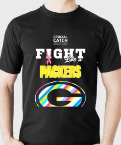 Green Bay Packers Crucial Catch Intercept Cancer Fight Like A Packers T-shirt Green Bay Packers Crucial Catch Intercept Cancer Fight Like A Packers T-shirt