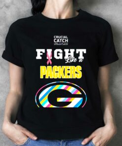 Green Bay Packers Crucial Catch Intercept Cancer Fight Like A Packers T-shirt Green Bay Packers Crucial Catch Intercept Cancer Fight Like A Packers T-shirt