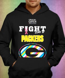 Green Bay Packers Crucial Catch Intercept Cancer Fight Like A Packers T shirt 3