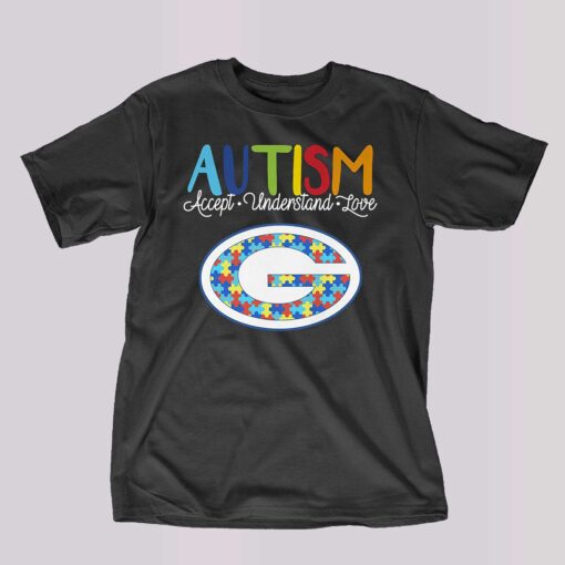 Green Bay Packers Nfl Autism Awareness Accept Understand Love Shirt