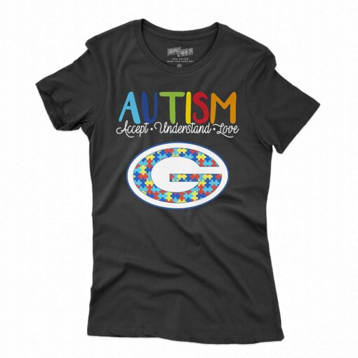 Green Bay Packers Nfl Autism Awareness Accept Understand Love Shirt