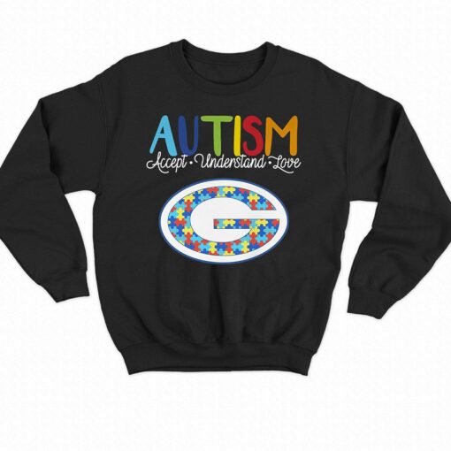 Green Bay Packers Nfl Autism Awareness Accept Understand Love Shirt