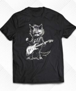 Guitar Cat Rock Cat Playing Guitar Rock Kitty Gifts For Her Shirt Guitar Cat Rock Cat Playing Guitar Rock Kitty Gifts For Her Shirt