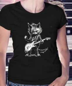 Guitar Cat Rock Cat Playing Guitar Rock Kitty Gifts For Her Shirt Guitar Cat Rock Cat Playing Guitar Rock Kitty Gifts For Her Shirt