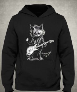 Guitar Cat Rock Cat Playing Guitar Rock Kitty Gifts For Her Shirt 3