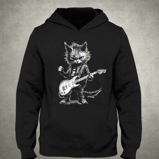 Guitar Cat Rock Cat Playing Guitar Rock Kitty Gifts For Her Shirt