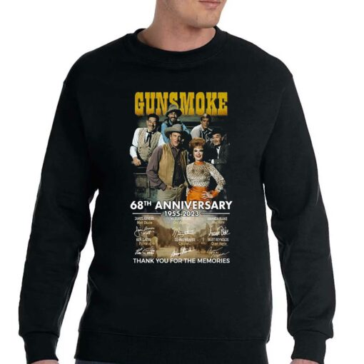 Gunsmoke 68th Anniversary 1955 – 2023 Thank You For The Memories T-shirt