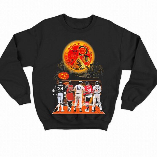 Halloween Chicago Sports Teams Players Signatures Shirt