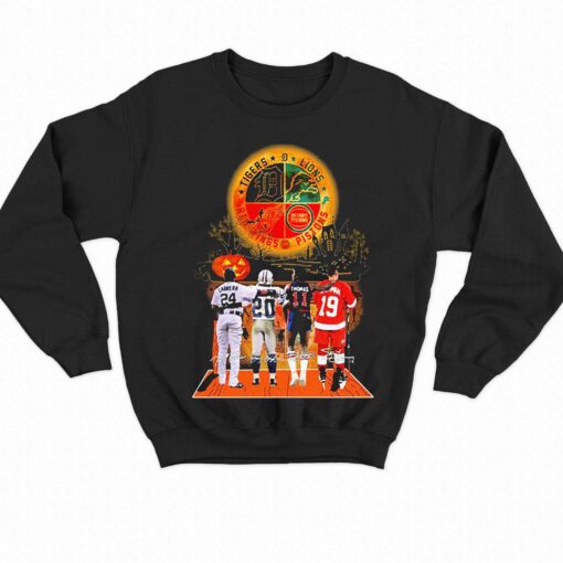 Halloween Detroit Sports Teams Players Signatures Shirt