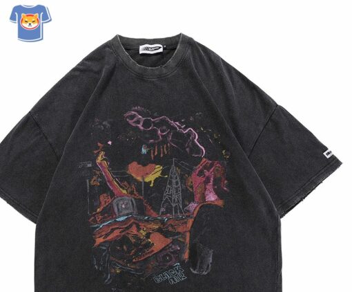 Harajuku T-shirt Anime Print Shirt